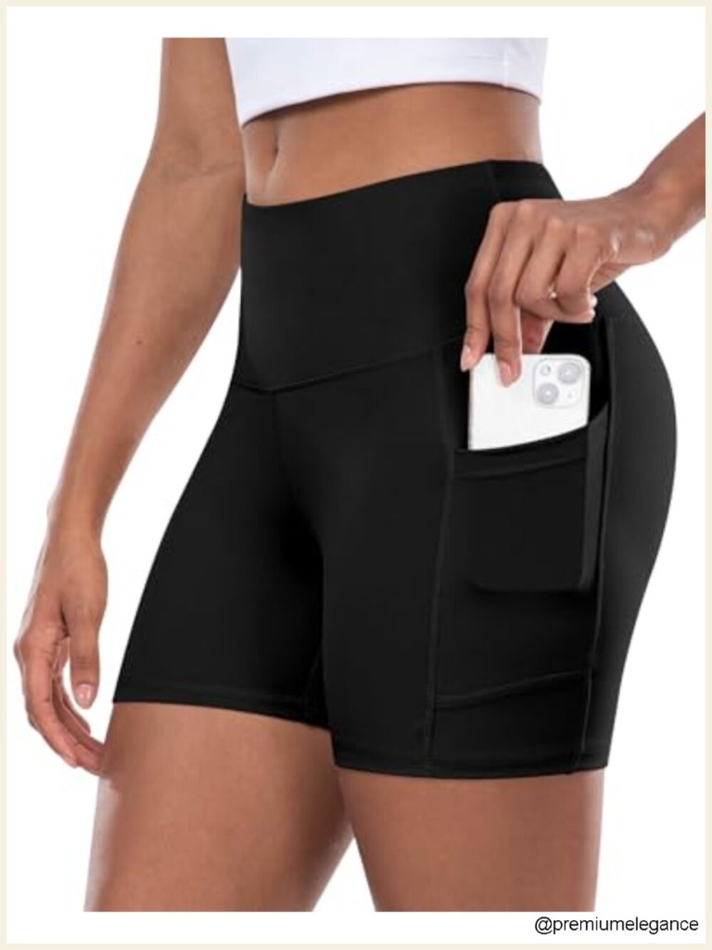 High Waisted Biker Yoga Shorts with Pockets, 5 Inch Tummy Control Athletic Gym